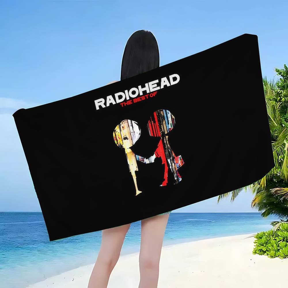 Band R-radioheadS Mikrofaserdecke Schnell trocknende Strandtücher Übergröße Druck Super saugfähige Pooltuchdecke