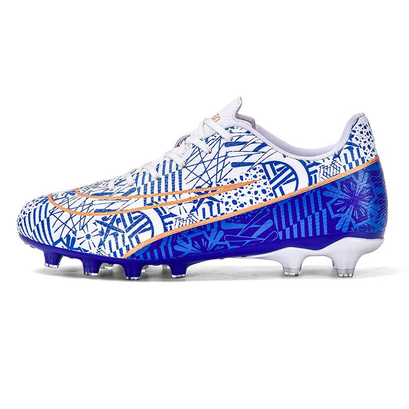 Kids' Long Spike Low-Top Soccer Shoes for Turf - Ideal for Elementary Students