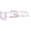 Wall Mounted TV Cabinet Set 2 pcs Glossy White 98 x 31 x 29.5 cm