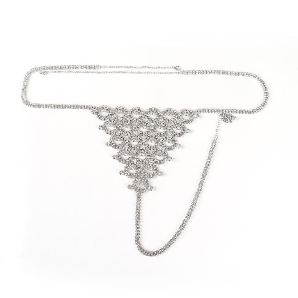 Exaggerated Rhinestone Bikini & Bra Chain - Sexy European & American Nightclub Fashion