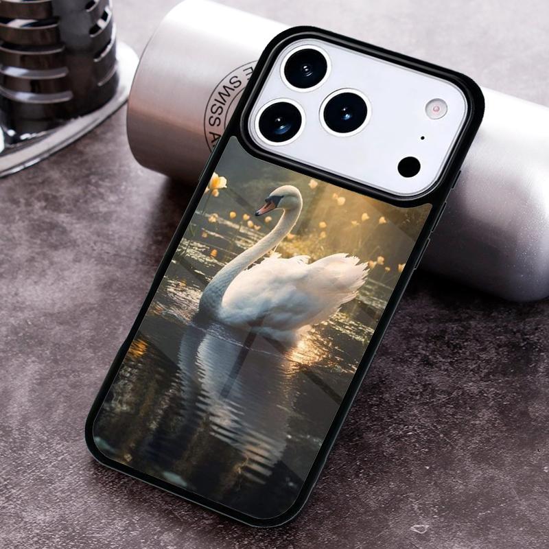 Beautiful White Swan Bird Phone Case For iPhone 17 16 15 14 13 12 11 Pro Max Plus 17Air Soft Silicone Cover