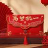 Spring Festival Brocade Red Envelope Tassels New Year Money Bag Money Red Pocket  Wedding Birthday