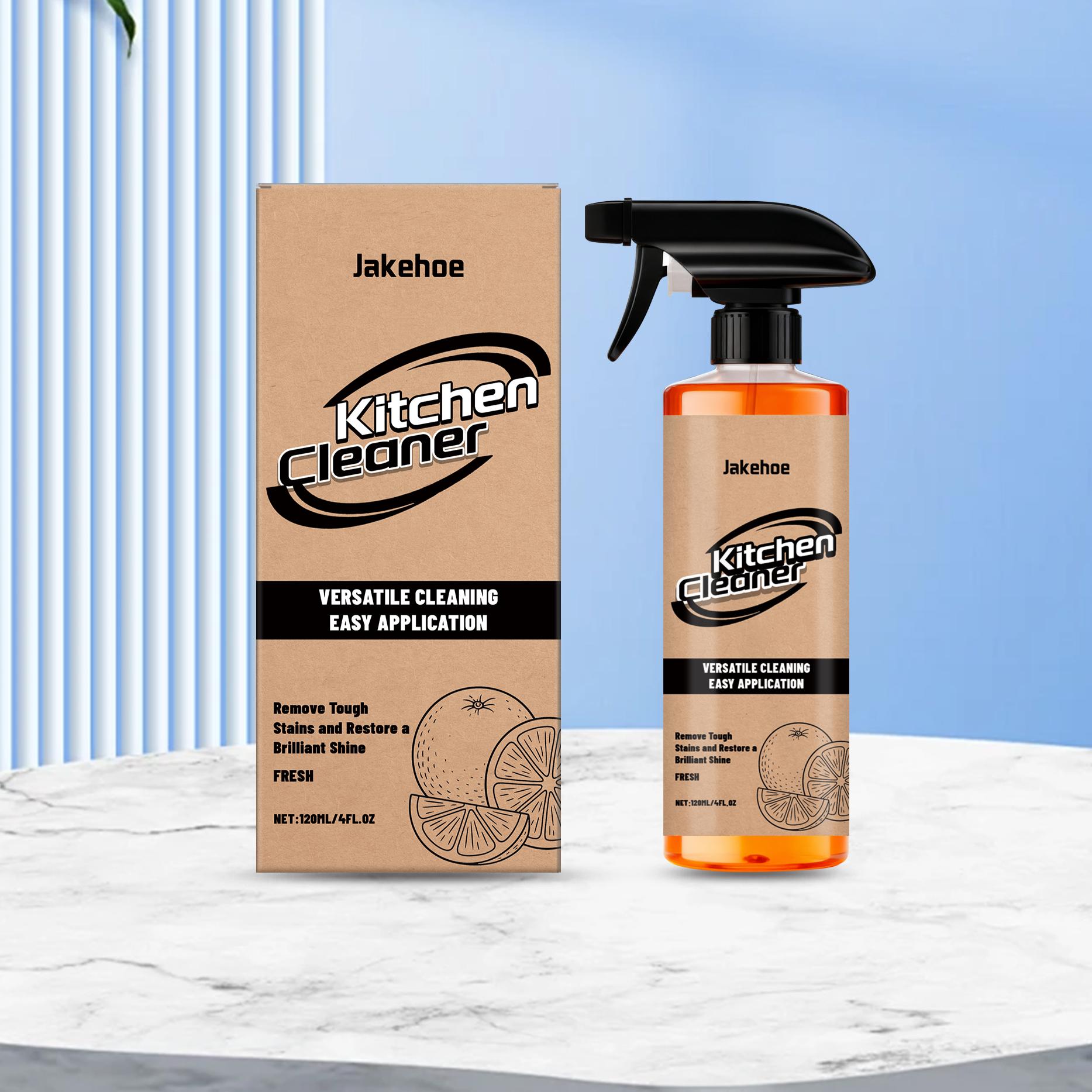 Jakehoe Kitchen Foam Cleaner Spray Heavy Duty Degreaser For Stove Range Hood Oven Grease Stain Remover Easy Rinse 120ml Bottle Foam Cleaner