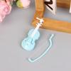 Dollhouse Miniature Violin Simulation Handmade Wood Grain Violin Model Desktop Decor DIY Doll House Pretend Enjoy Toy Accessories