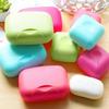 S/L Sizes Portable Travel Soap Box Container Bathroom Acc Home Plastic Soap-Boxes with Cover Candy Color Soaps Soap Holder