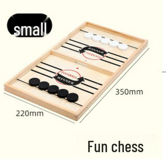 

Two-Player Wooden Bumper Chess Game: Interactive Parent-Child Table Toy, Educational and Fun!