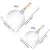 1Pc Pizza Shovel Pastry Tools Accessories Pizza Peel Round Stainless Steel Non-Stick Pizza Paddle Spatula With Oak Wooden Handle