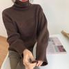 Autumn and Winter New Turtleneck Pullovers Sweaters for Women Fashion Loose Long Sleeve Knitted Sweater for Women Casual Elegant Warm Knitwears 25344