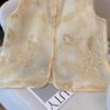 Lace vest vest temperament women's retro sleeveless thin lace vest new top