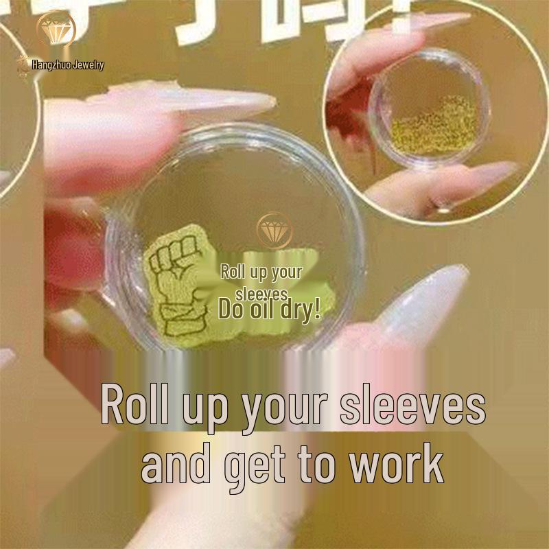 Shuibei 999 Pure Gold Princess Phone Sticker - 2mg Gold Leaf Magnet for Wealth & Prosperity