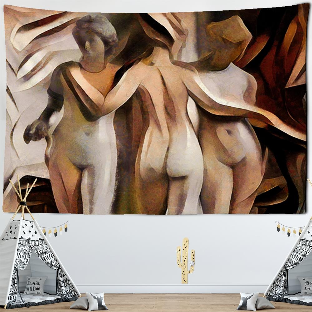 Manechin Tapiserie Agățat pe perete Imprimare în stil indian Poliester Decorare perete pentru dormitor Pânză de fundal