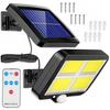 Lampa Solarna Z Czujnikiem Ruchu Zmierzchu 128 Led Cob Osobny Panel + Pilot