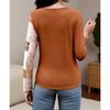New Spring Autumn Women's Patchwork Long Sleeve Casual Fashion T-Shirt Top