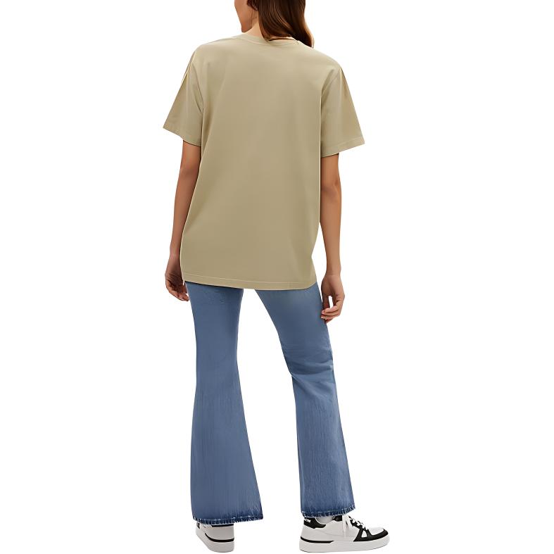 Coach Logo Letter Print Casual Round Neck Short Sleeve T-Shirt Women Tops Gray-Green CR035-NI1