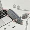 Astuccio Portapenne Peluche a Forma di Topo Grande Capacità Borsa a Fumetti di Topo Borsa per Contenere Cancelleria Contenitore per Trucco
