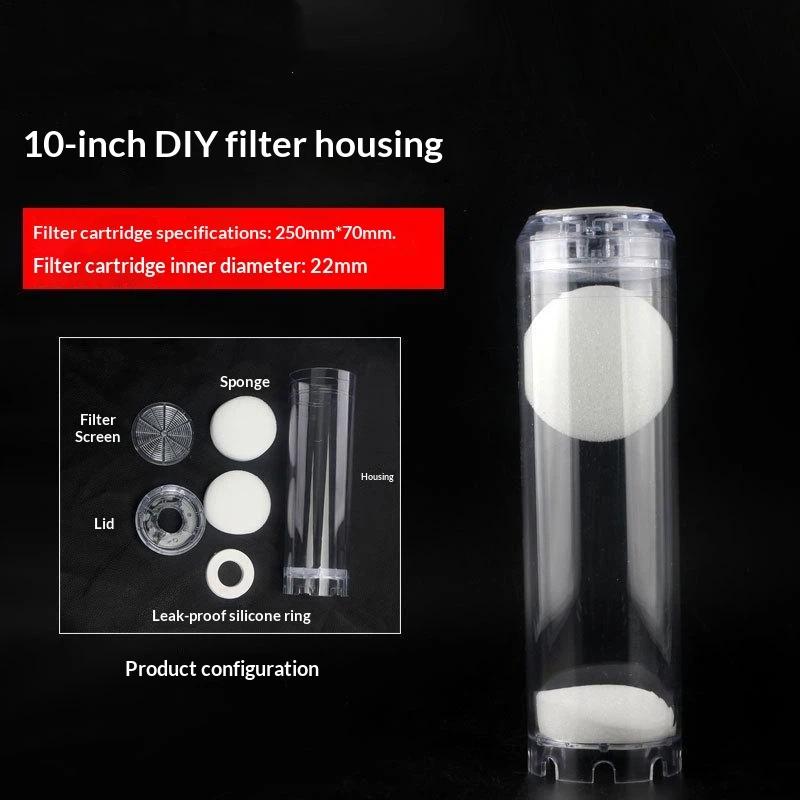 Klares wiederverwendbares 10-Zoll-Wasserfiltergehäuse 1 Set Leer nachfüllbar für Vorfiltration des ganzen Hauses Nachfüllmedien