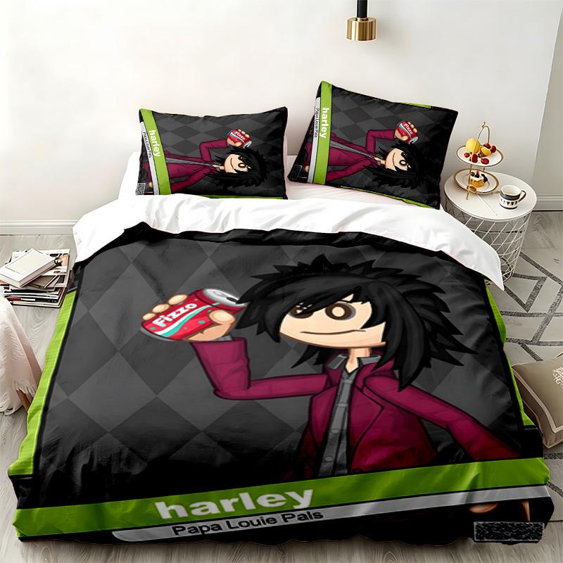Papa Louie 3pc set Perfect for bedroom use Comfortable bedding set includes a duvet cover and two pillowcases Ideal birthday or Christmas gift