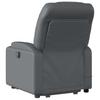 Massage Recliner with Rising Aid Grey Faux Leather