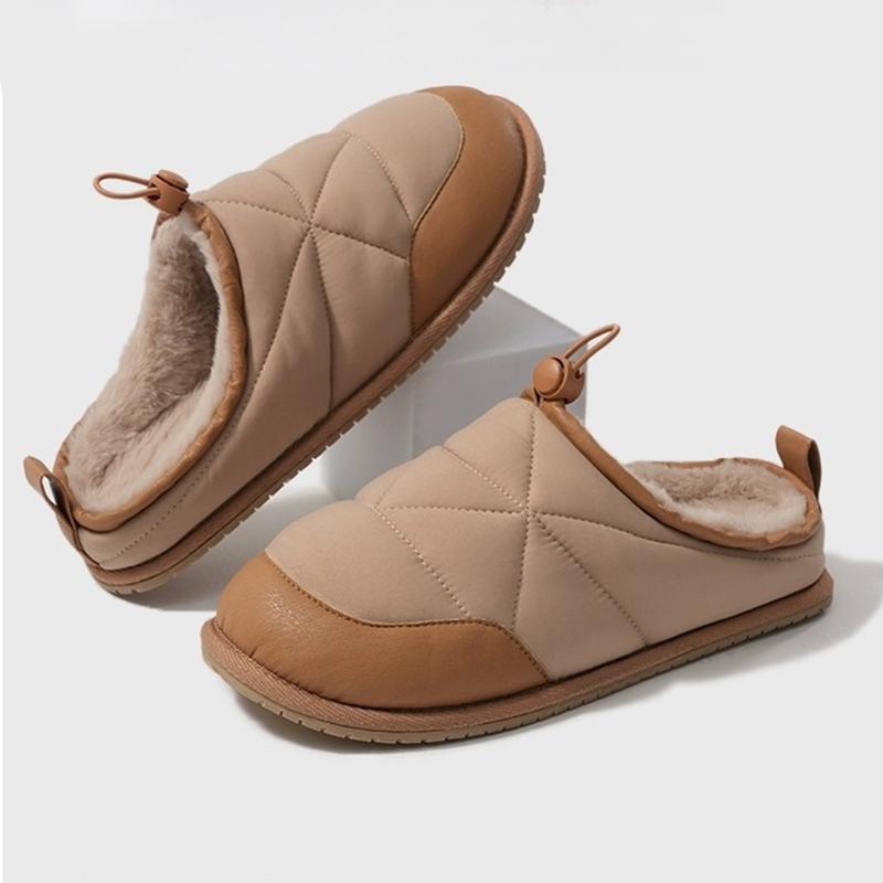 

Модные Удобные Пушистые Парные Домашние Тапочки из Хлопка на Плоской Подошве Модный Дизайн с Прострочкой и Миксом Цветов Брендовые Домашние Тапочки Зимние Теплые Повседневные Туфли 44 шоколадный