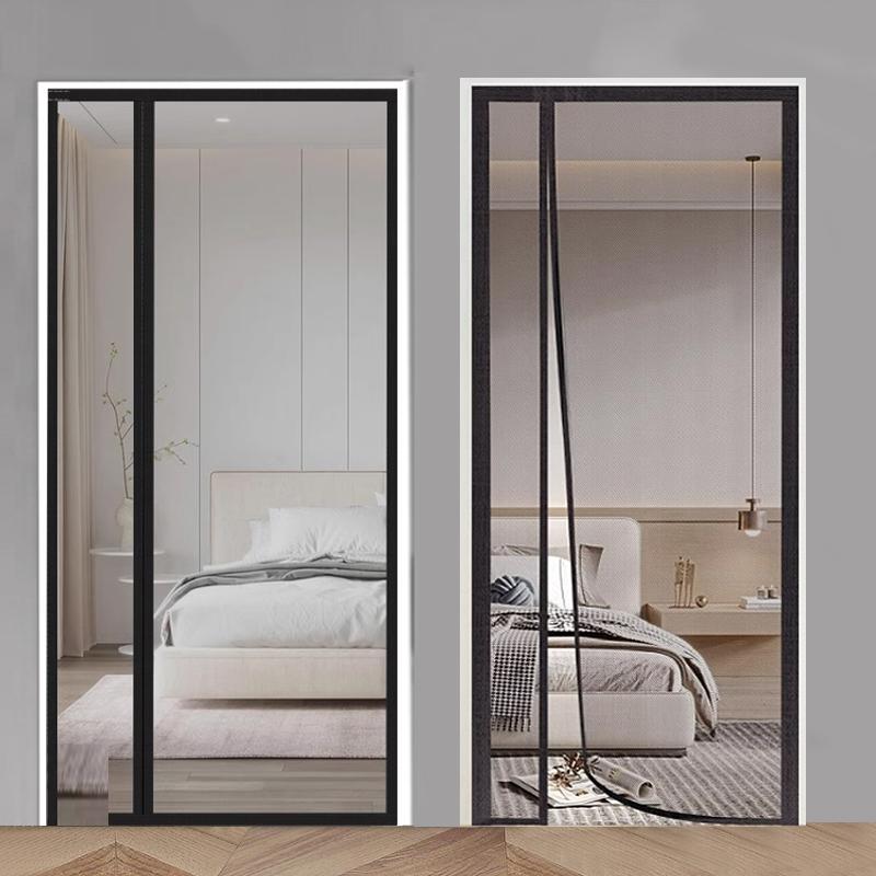 Magnetic Screen Door Thicker Mesh,Reversible Wide Left Right Side Opening Fits Door Heavy Duty Mesh French Bug Door Screen Closure for Sliding Patio