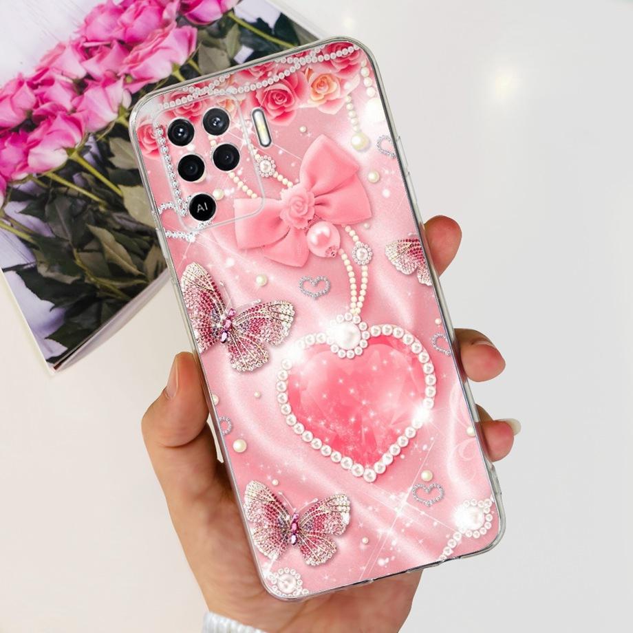 Für Oppo Reno5 Lite 5 Lite Handyhülle Weiches TPU Silikon Fundas Oppo A94 4G 5G Hülle Drachen Marmor Luxus Girly Malerei Capa