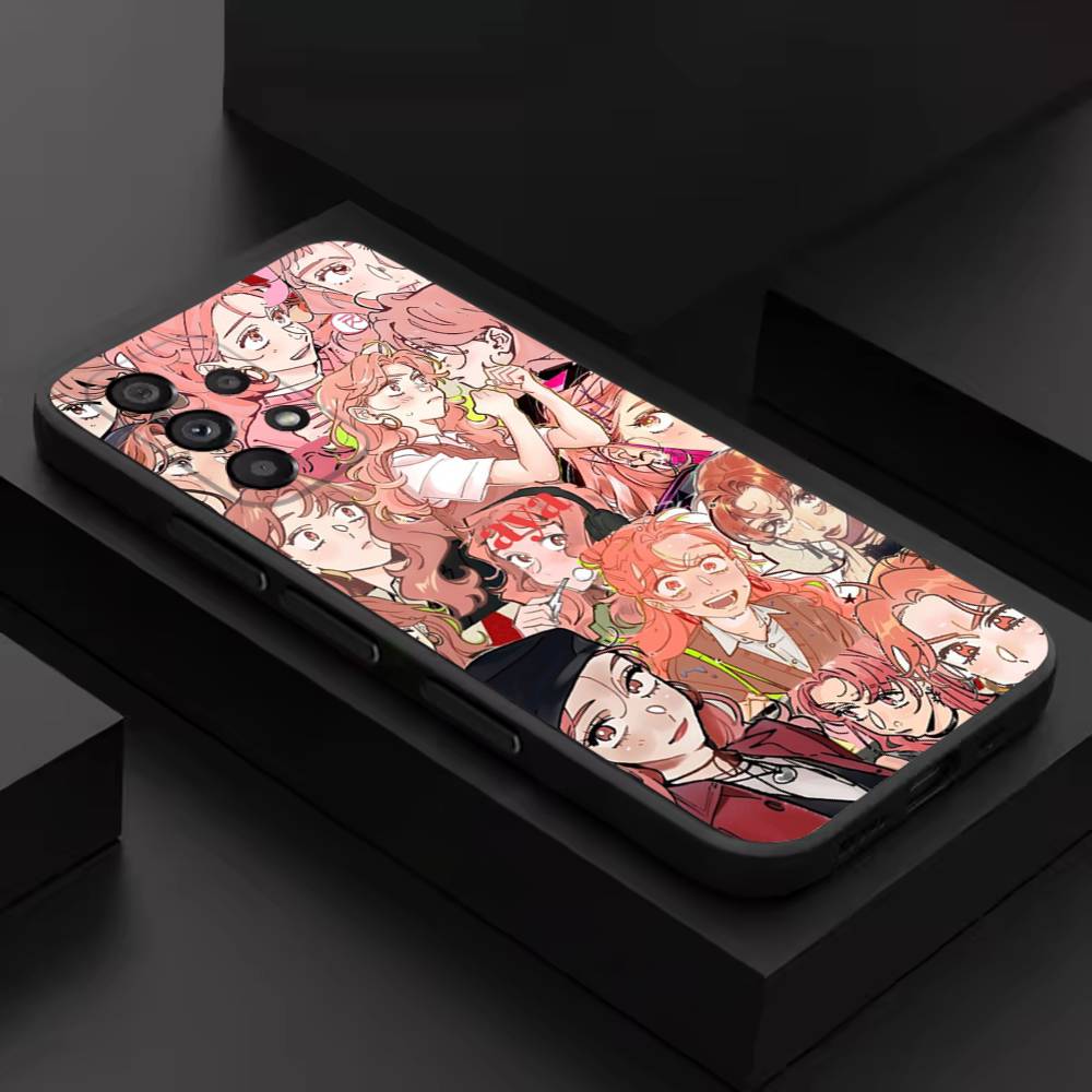 Cute A-Aya O-Osawa Phone Case For Samsung S 9,10,21,30,22,23,24,25,26,Ultra,Plus,Lite,FE,4,5G Black Soft Precise
