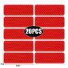 50/10pcs Car Bumper Reflective Stickers Reflective Warning Strip Tape Secure Reflector Stickers Decals Safety Warning 3*8CM