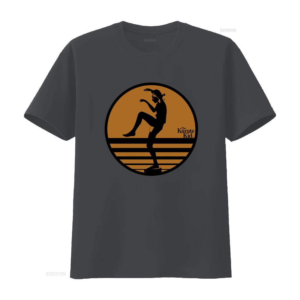 Karate Kid Adult New T Shirt Distressed Crane Kick Pose In Circle Print Vintage Washed Fashion Streetwear Stylish