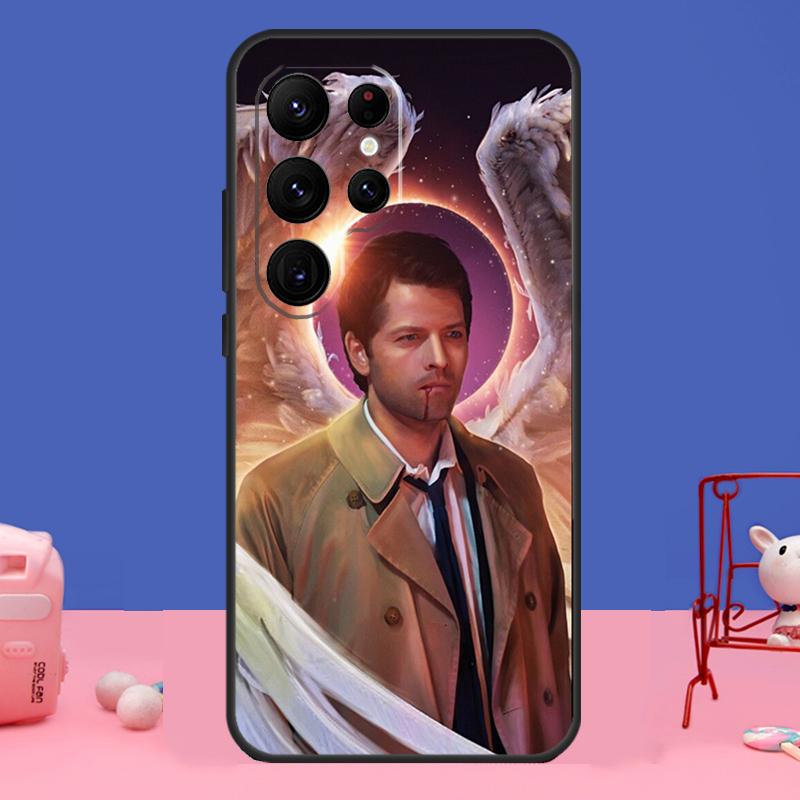 Angel Castiel Supernatural Case For Samsung Galaxy S23 S24 Ultra S21 S22 Plus Note 20 Note 10 S8 S9 S10 S20 FE Cover