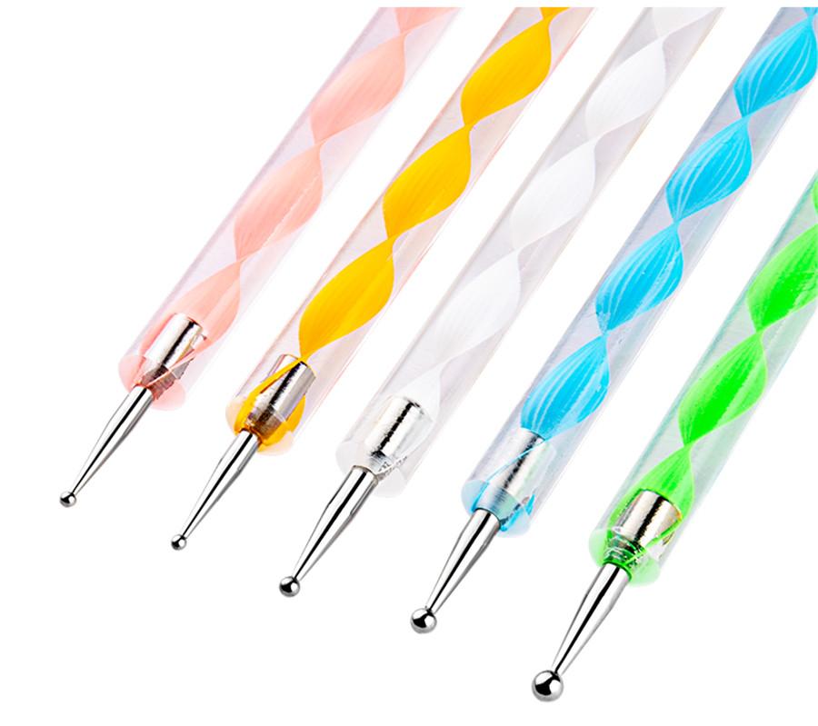 20 pcs Nail Art Gel Design Pen Painting Polish Brush Dotting Drawing Tools Set