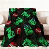 1pc Block-based Game Cozy Minimalist Flannel Blanket, Large Size Plush Throw for Sofa, Bed, Travel - Birthday, Christmas, Valentine's Day An