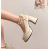 New Shoes for Women High Heels Mary Janes Shoes Pumps Ladies White Women Heels Platform Shoes Women's Heels Zapatos De Mujer