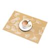 Modern Chinese Ginkgo Leaf PVC Placemat Densely Woven Waterproof Table Mats Eco-Friendly Heat-Resistant Coasters Table Runners
