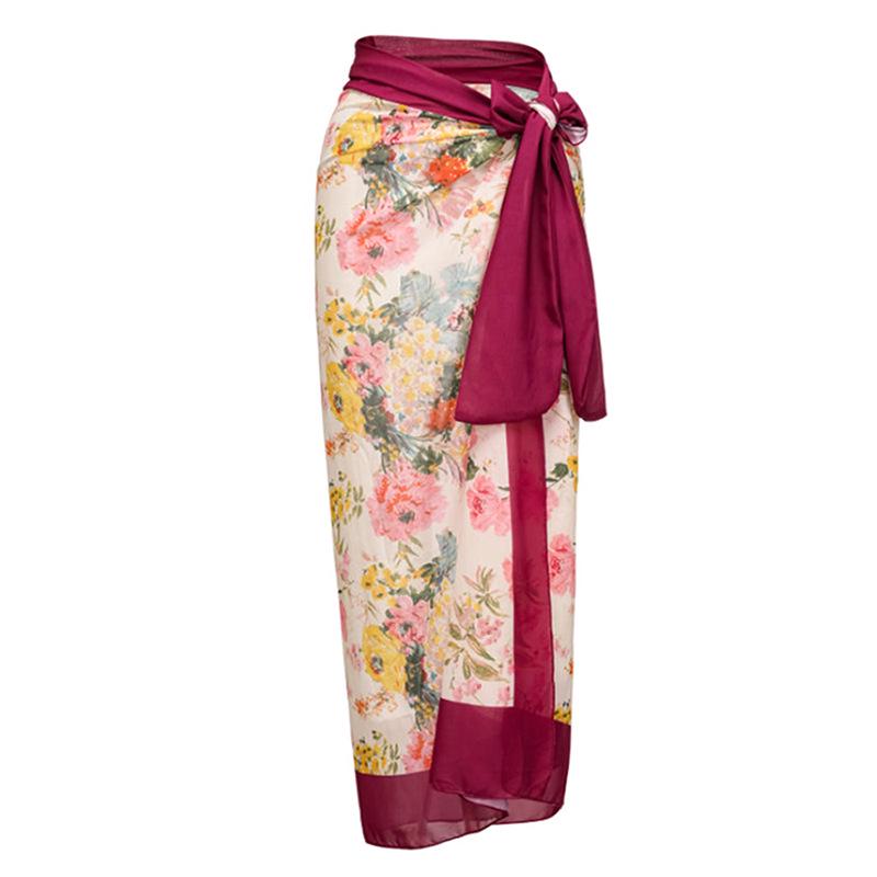 

Праздничное миди-платье с принтом пляжа для женщин One Size красный