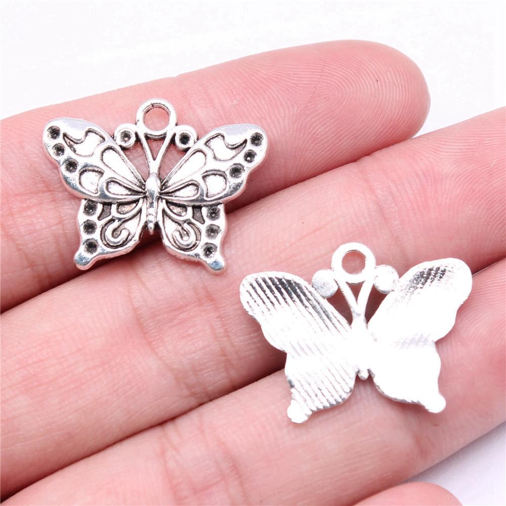 Charms Small Butterfly Pendants Wedding Jewelry Findings ZC114