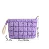 Sweet Korean Style Puffy Makeup Pouch Solid Color Large Capacity Cloud Handbag Soft With Zipper Cosmetic Bag Travel