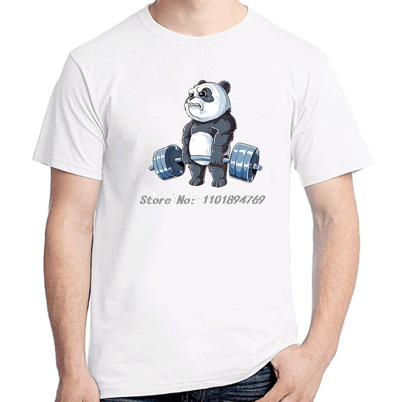 Panda The Struggle Is Real Weightlifting Fitness Gym Funny Graphic Tees Summer New Shirts And Tshirts Cotton Unisexs Print T Shirt