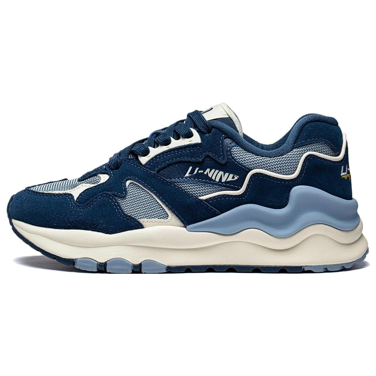 

new LiNing 001 Mountains And Seas Anti Slip Wear Resistant Low Top Sports Casual Shoes Women s Soft Gray Blue 37