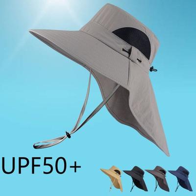 Atmungsaktiver Sonnenhut Nackenschutz Strandkappe Modischer Sonnenschutzhut Outdoor