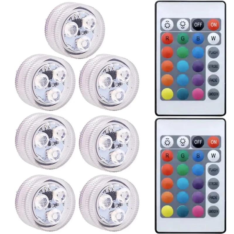 3/10Led Swimming Pool Light Remote Control RGB Dive Fish Light LED Underwater Lamp Ship/Car Decorative Lamp for Vase Aquarium