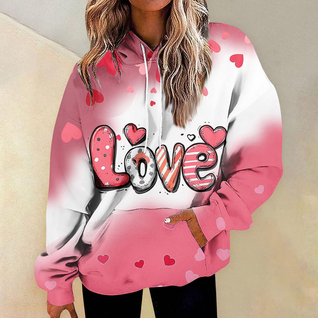 Dámská móda Denní všestranný Ležérní mikiny s výstřihem Grafika Denní Dlouhý rukáv Gradient Patchwork Potištěné Top mikiny