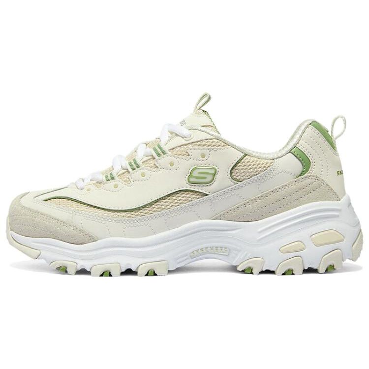 Skechers Unisex Light/Green Dlites 1.0 3Rd Generation Milk Tea Bear Comfortable Versatile Retro Campus Daily Commuting Low-Top Lifestyle Casual Shoes 896283-Ntgr Cm