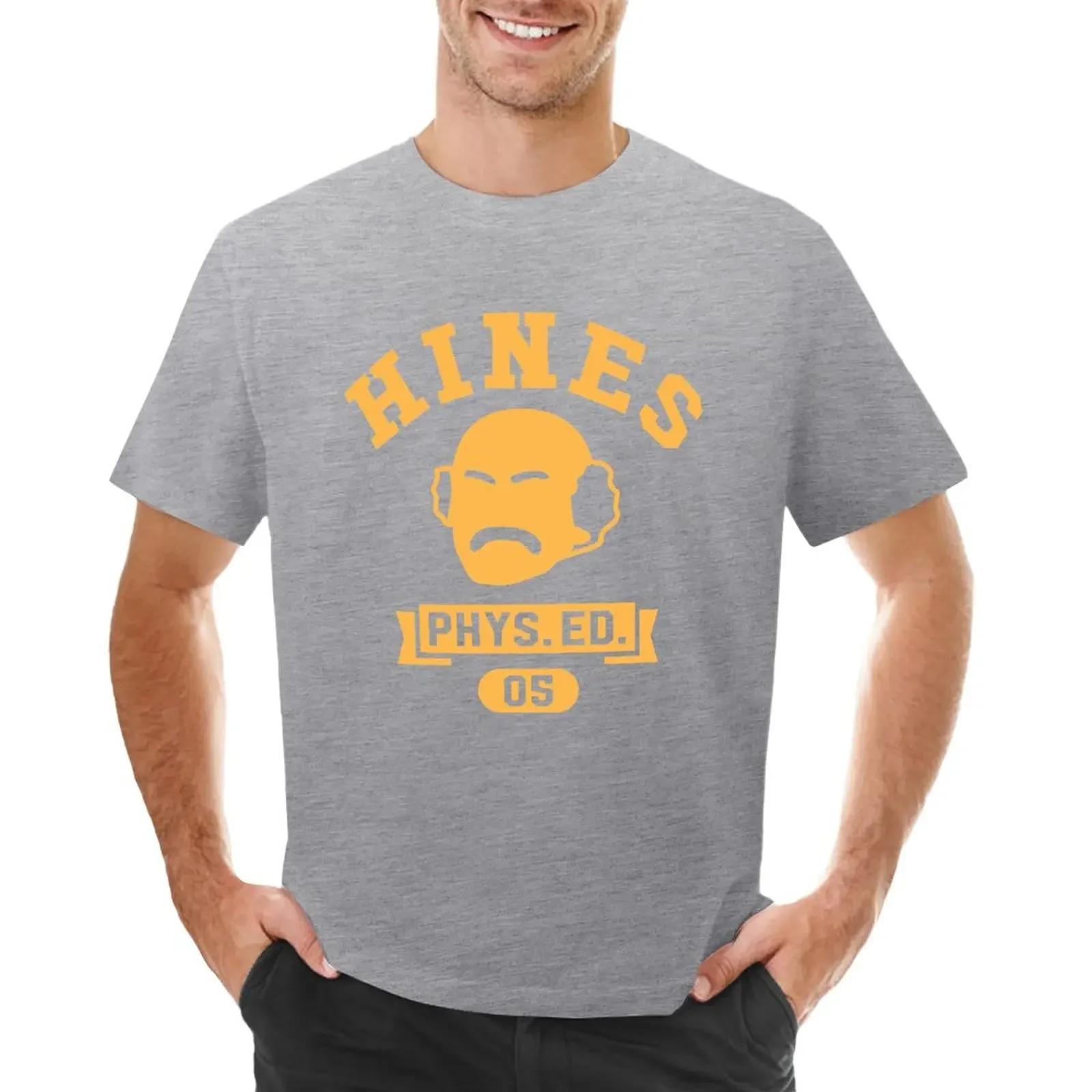 Hines Phys Ed TShirt summer top kawaii clothes sweat boys whites clothes for men S