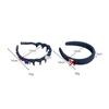 Vintage Headbands for Women British Style Toothed Non-slip Hair Bands Red Bow Blue Hair Hoop Hairband Face Wash Hair Accessories