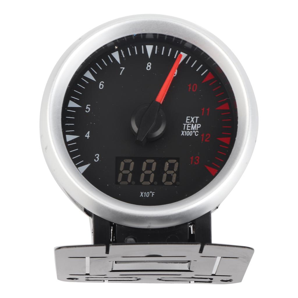 Indicatore Temperatura Gas di Scarico Lancetta 2,5 pollici Misuratore EGT Digitale 300?1300 gradi celsius WSensor per auto a benzina 12V