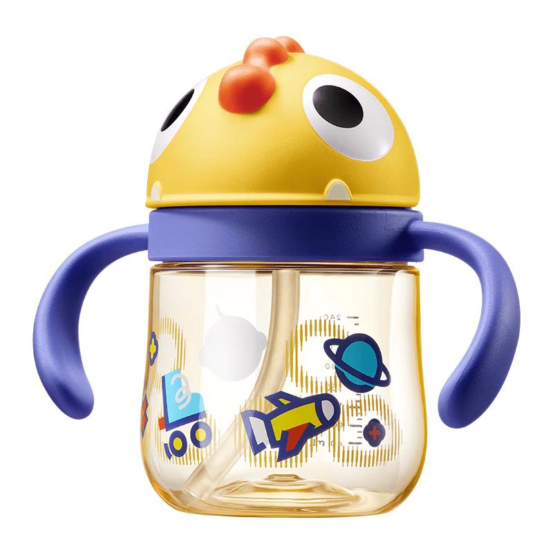 Babycare Dinosaur Kids PPSU Anti-Spray Sippy Straw Cup