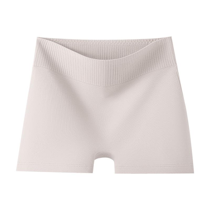 Women Spring and Autumn Pure Cotton Antibacterial Crotch Anti Tardiness High Waist Abdominal Lift Hip Non Mark Safety Flat Angle Briefs