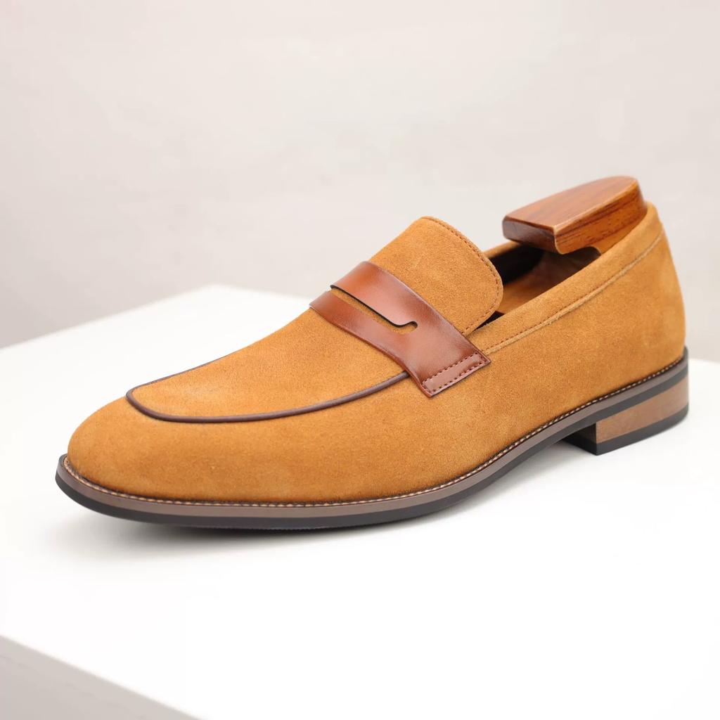 Fashion Italian Genuine Leather Men's Dress Shoes Fashion Business Loafers for Men Formal Shoes Moccasins Lightweight Driving Shoes