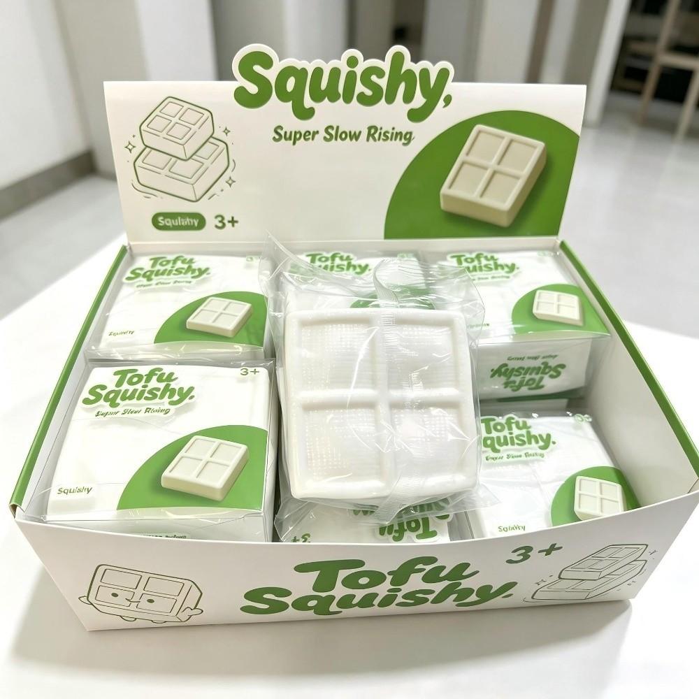 Simulation Tofu Tofu Squishy Toy Soft Rubber Tofu Fidget Toy Tofu Squeeze Toy  Gift