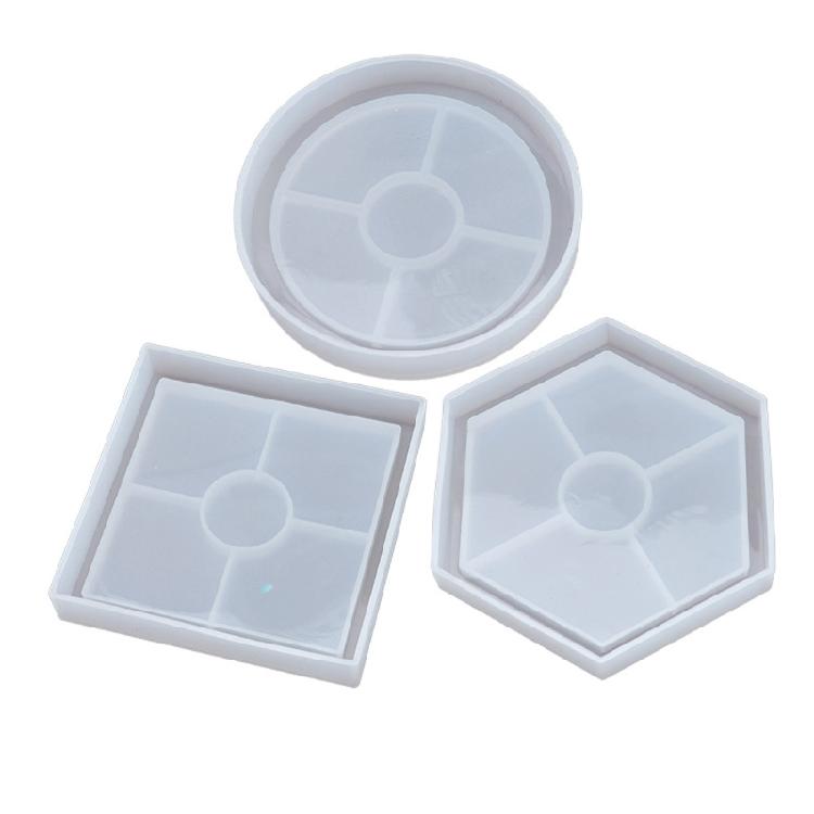 3 Shapes Diy Tea Tray Coffee Coaster Molds Epoxy Resin Placemat Mold Wine Tray чистый